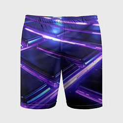 Мужские спортивные шорты Фиолетовые неоновые плиты