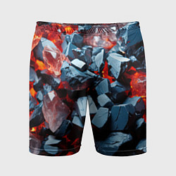 Мужские спортивные шорты Янтарные камни асбтракция