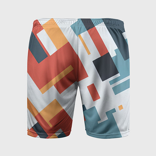 Мужские спортивные шорты Геометрический узор - нейросеть / 3D-принт – фото 2
