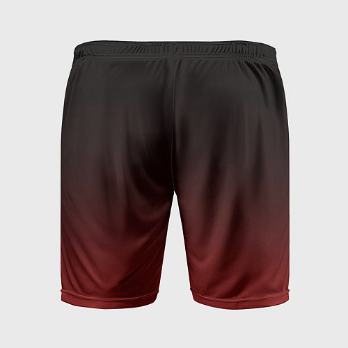Мужские спортивные шорты Градиент от тёмного до тёмно красного / 3D-принт – фото 2