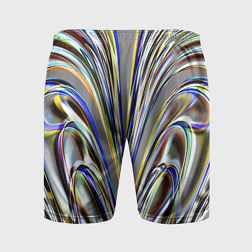 Мужские спортивные шорты Струйчатый перламутровый узор / 3D-принт – фото 2