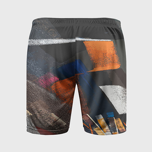 Мужские спортивные шорты Меловая симфония / 3D-принт – фото 2