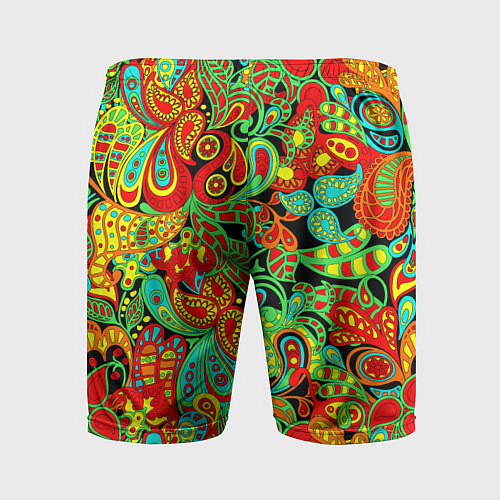 Мужские спортивные шорты Индийский этнический орнамент пейсли / 3D-принт – фото 2