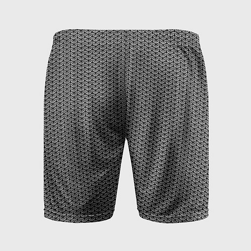 Мужские спортивные шорты Кованная металлическая кольчуга / 3D-принт – фото 2