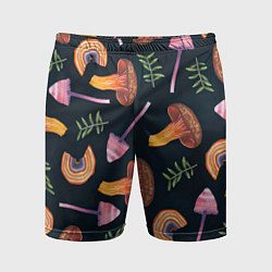 Мужские спортивные шорты Goblincore - болотные грибы