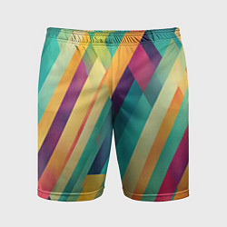 Мужские спортивные шорты Цветные диагональные полосы