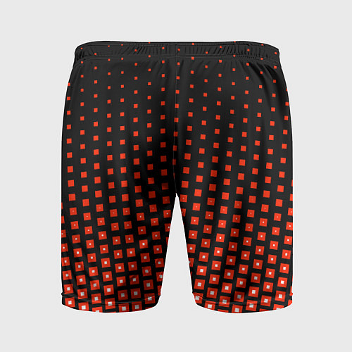 Мужские спортивные шорты Красные квадраты / 3D-принт – фото 2