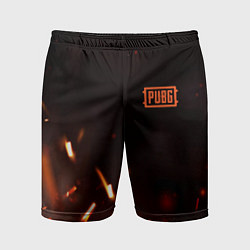 Шорты спортивные мужские PUBG fire war, цвет: 3D-принт
