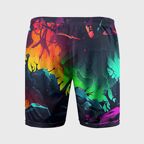 Мужские спортивные шорты Яркие пятна абстракции / 3D-принт – фото 2