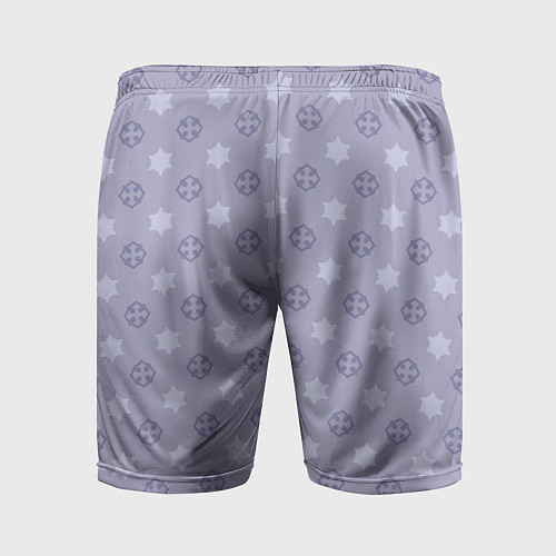 Мужские спортивные шорты Минималистичный фиолетовый орнамент / 3D-принт – фото 2