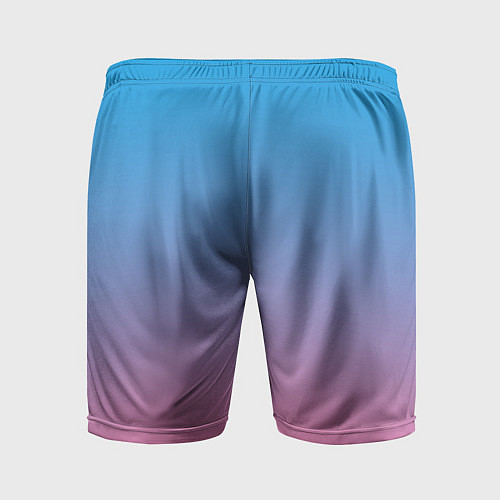 Мужские спортивные шорты Небесно-розовый градиент / 3D-принт – фото 2