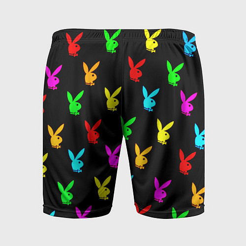 Мужские спортивные шорты Playboy pattern неон / 3D-принт – фото 2