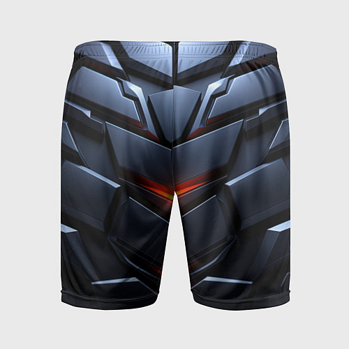 Мужские спортивные шорты Объемная броня с ярким светом / 3D-принт – фото 2