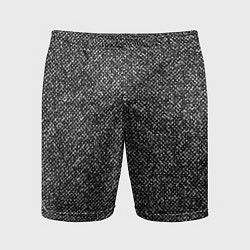 Шорты спортивные мужские Чёрно-белый текстурный, цвет: 3D-принт