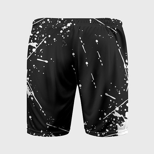 Мужские спортивные шорты BMW белые краски про спорт / 3D-принт – фото 2
