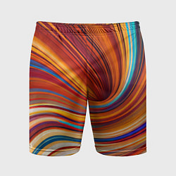 Мужские спортивные шорты Цветные волны - нейросеть