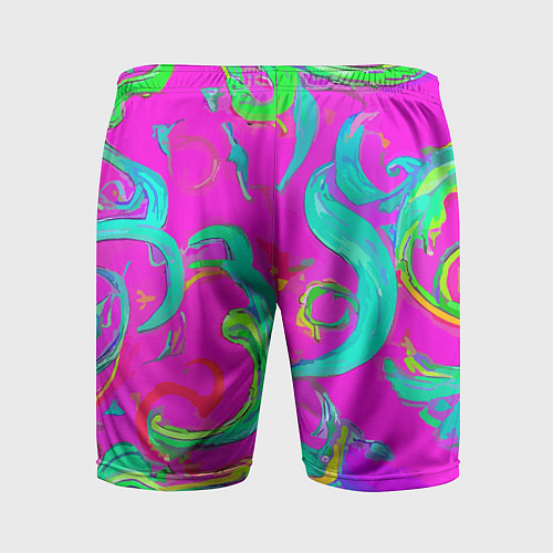 Мужские спортивные шорты Abstract floral pattern - aloha / 3D-принт – фото 2