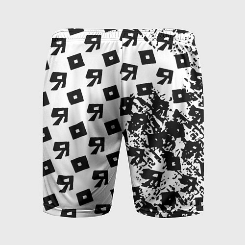 Мужские спортивные шорты Roblox pattern game black / 3D-принт – фото 2
