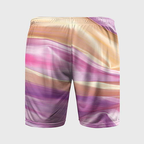 Мужские спортивные шорты Нежный розовый и желтый / 3D-принт – фото 2