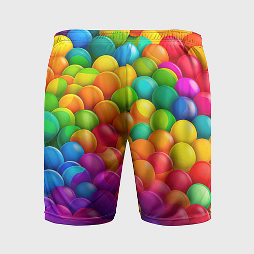 Мужские спортивные шорты Радужные пупырки / 3D-принт – фото 2