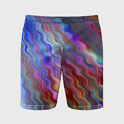 Мужские спортивные шорты Волнистые разноцветные линии