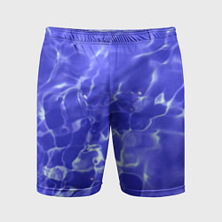 Шорты спортивные мужские Синяя вода текстура, цвет: 3D-принт