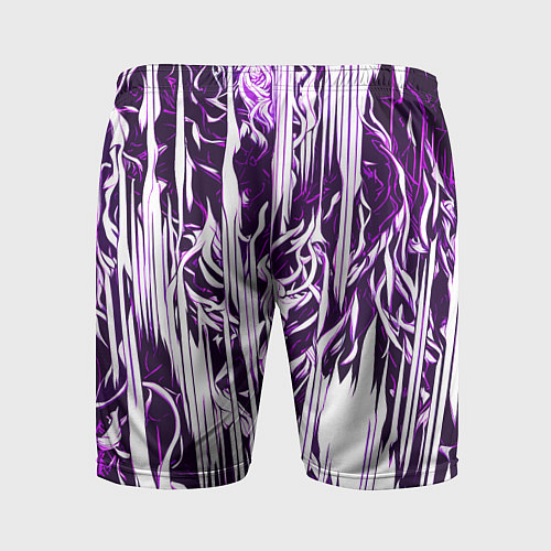 Мужские спортивные шорты Розовые и белые абстрактные узоры / 3D-принт – фото 2