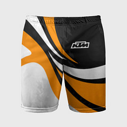 Мужские спортивные шорты КТМ - оранжевые вставки