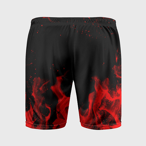 Мужские спортивные шорты Linkin Park красный огонь лого / 3D-принт – фото 2