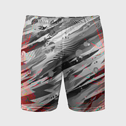 Шорты спортивные мужские Серые узоры, цвет: 3D-принт