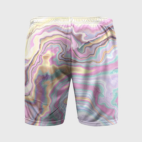 Мужские спортивные шорты Мрамор узор разноцветный / 3D-принт – фото 2