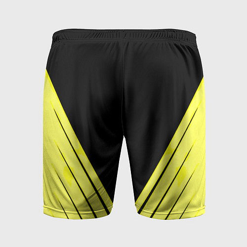 Мужские спортивные шорты Borussia geometry yellow / 3D-принт – фото 2