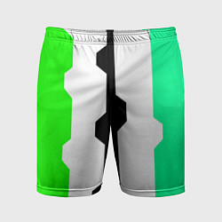 Мужские спортивные шорты Техно линии зелёный