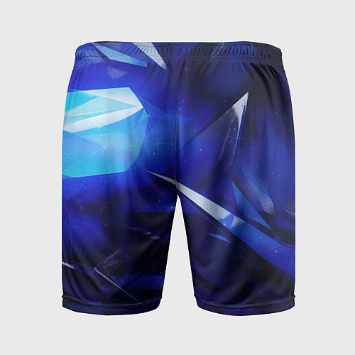 Мужские спортивные шорты Black and blue abstract background sport style / 3D-принт – фото 2