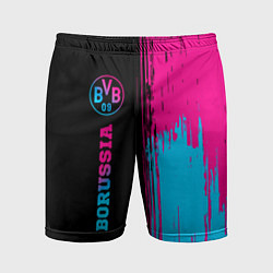 Шорты спортивные мужские Borussia - neon gradient по-вертикали, цвет: 3D-принт