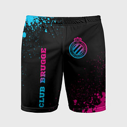 Шорты спортивные мужские Club Brugge - neon gradient вертикально, цвет: 3D-принт