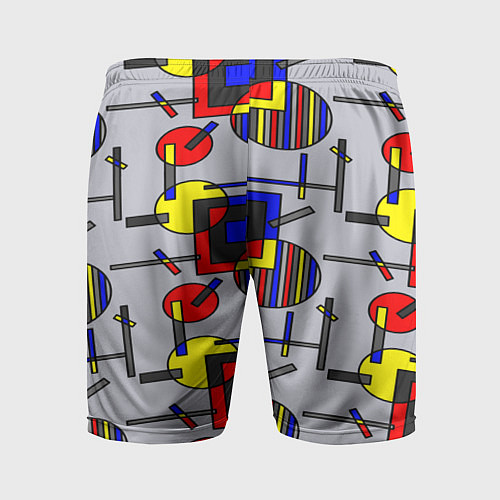 Мужские спортивные шорты Rectangular abstraction / 3D-принт – фото 2