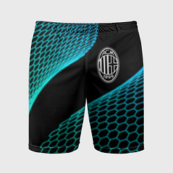 Шорты спортивные мужские AC Milan football net, цвет: 3D-принт