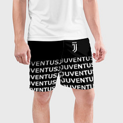 Шорты спортивные мужские Juventus pattern fc club steel, цвет: 3D-принт — фото 2