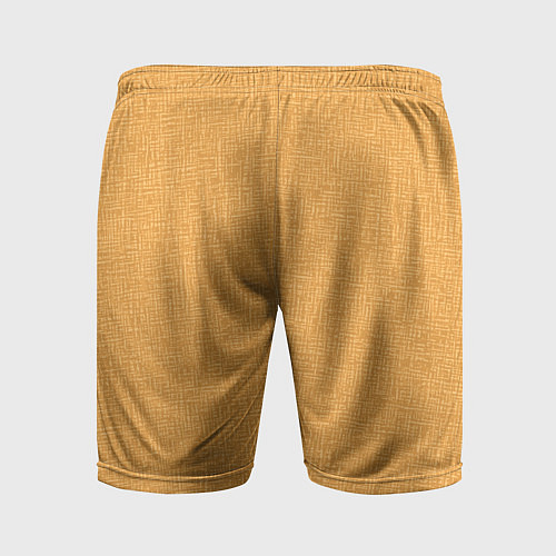 Мужские спортивные шорты Текстура однотонная тёмно-жёлтый золотой / 3D-принт – фото 2