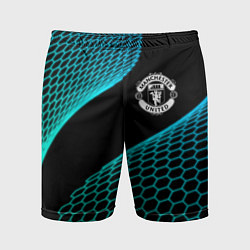 Шорты спортивные мужские Manchester United football net, цвет: 3D-принт