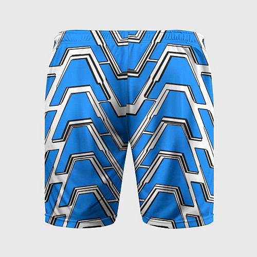 Мужские спортивные шорты Техно броня синяя / 3D-принт – фото 2