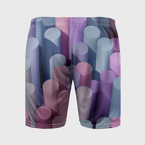 Мужские спортивные шорты Цветные цилиндры / 3D-принт – фото 2