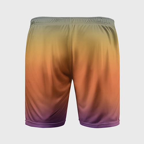 Мужские спортивные шорты Градиент цвета заката / 3D-принт – фото 2