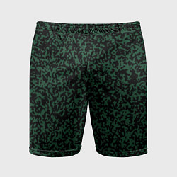 Мужские спортивные шорты Чёрно-зелёный пятнистый