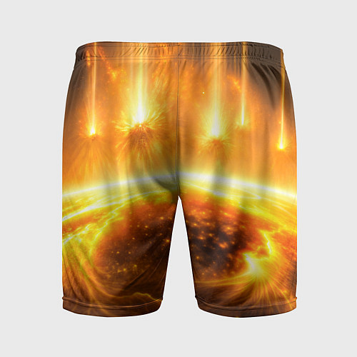 Мужские спортивные шорты Солнечная плазма вспышки / 3D-принт – фото 2