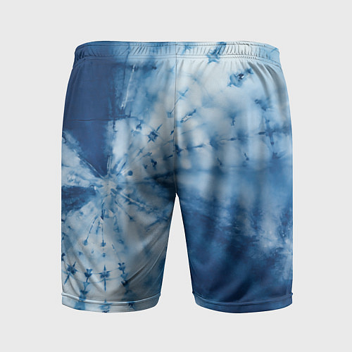 Мужские спортивные шорты Синяя абстракция паутина / 3D-принт – фото 2