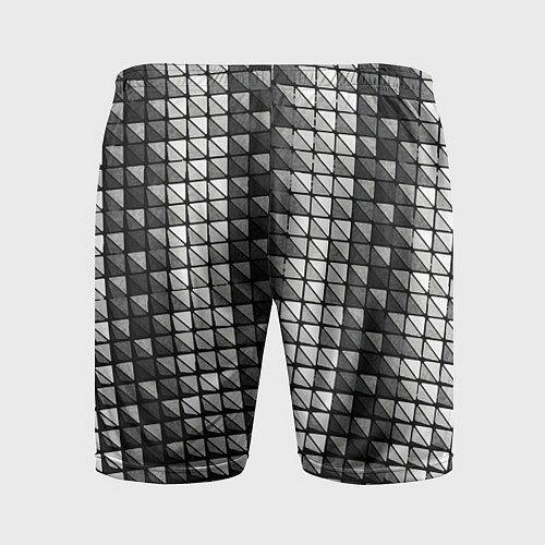 Мужские спортивные шорты Чёрно-белые квадраты / 3D-принт – фото 2