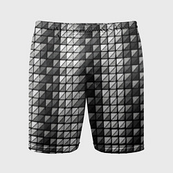 Мужские спортивные шорты Чёрно-белые квадраты