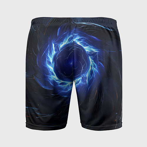 Мужские спортивные шорты Синяя магическая абстракция / 3D-принт – фото 2